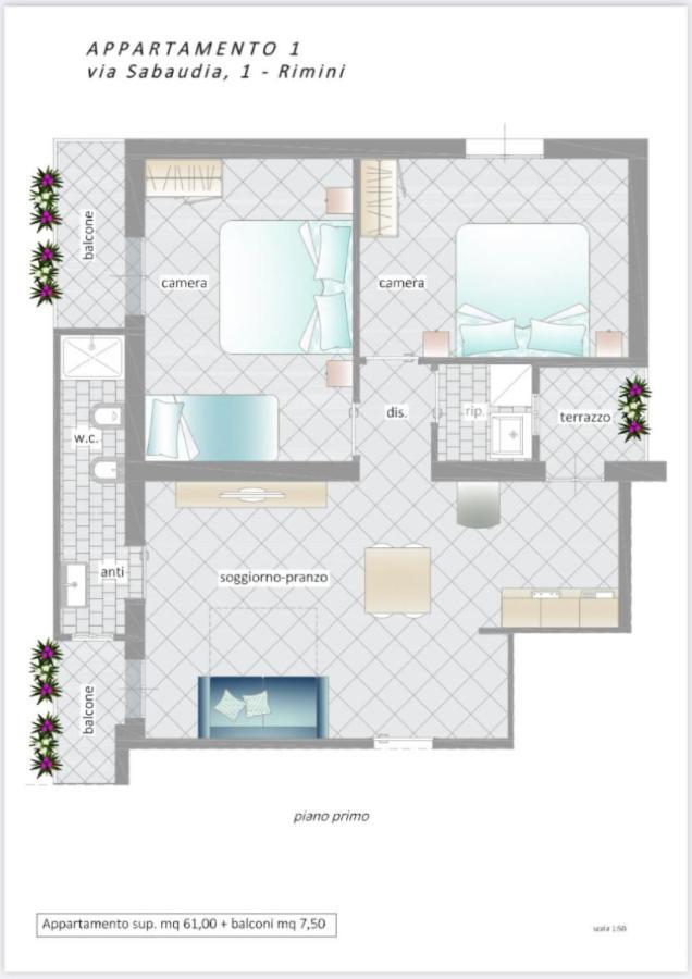 Residence Royal Ріміні Екстер'єр фото